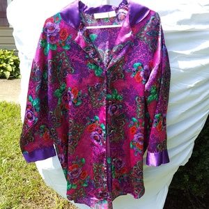 Victoria Secrets Vintage Silk  like Shirt dress